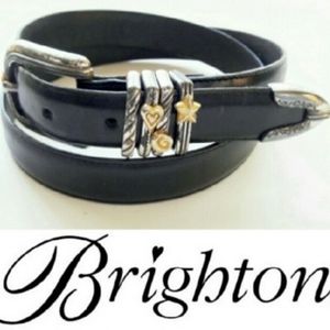 Vintage Brighton 2 Tone Hearts and Star Belt